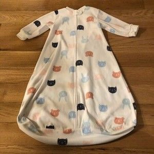 Carter's Baby Girl Fleece Sleep Sack Size 6 to 9 Months, Long Sleeves w Zipper